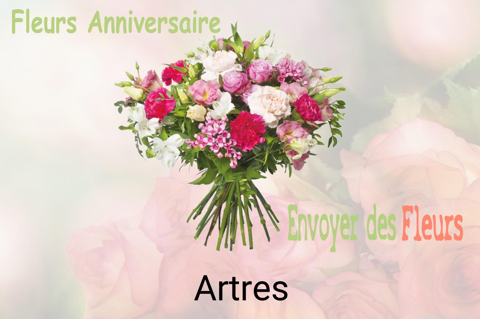 Bouquet de fleurs d’anniversaire livré à Artres