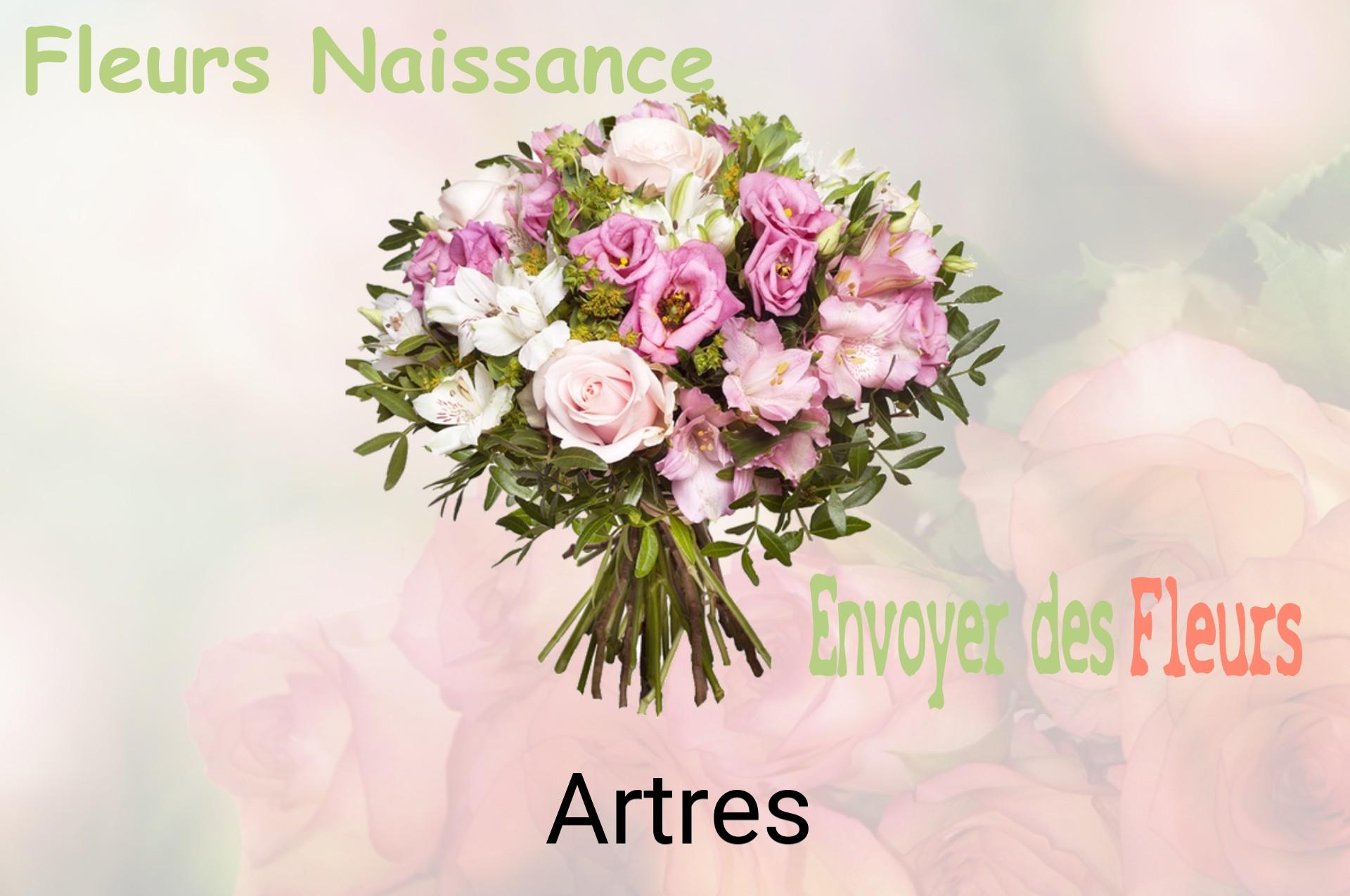Bouquet de fleurs de naissance livré à Artres